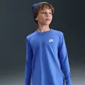 Nike Langærmet Nike Sportswear-T-shirt til større børn - blå