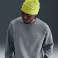 Nike Solo Swoosh-crewtrøje i fleece til mænd - grå