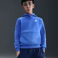 Nike Sportswear Club Fleece-pullover-hættetrøje til større børn - blå