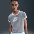 Nike Sportswear Ringer-T-shirt med grafik til kvinder - grå
