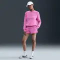 Nike Sportswear Phoenix Fleece-shorts med mellemhøj talje til kvinder (5,1 cm) - Pink