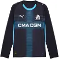 Puma Olympique de Marseille 25/26 Long Sleeve Away Jersey Men, Sport, Navy/Luminous Blue, L