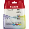 Canon CLI-521 / 2934B015 C/M/Y Multi Pac - Blækpatron Cyan