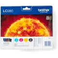 Brother Blækpatron MultiPack Bk,C,M,Y, 360 sider LC980VALBP Modsvarer: N/A