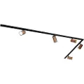 QAZQA Moderne skinnesystem med 5 spots mørk bronze 1-faset GU10 70mm - Iconic Jeana Luxe