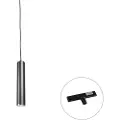 QAZQA Design Pendellampe Sort Inkl. Skinneadapter 1-Faset - Slimline Tuba Small
