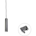 QAZQA Design Pendellampe Sort Inkl. Skinneadapter 3-Faset - 3-Faset Tuba Small