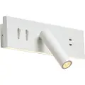 QAZQA Moderne hvid justerbar væglampe med USB-C inkl. LED - Modric