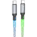 Hoco U112 Shine 60W USB-C / USB-C-kabel - 1m - grå