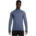 Nike Stride Dri-FIT-løbeoverdel med 1/4 lynlås til mænd - blå