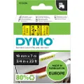 Dymo D1 tape | 19mm x 7m rulle | sort på gul