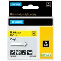Dymo Tape Rhinopro Permanent Vinyl 12mm Sort/gul