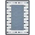 KMCarpets - Gummieret tæppe Tulpan - Blå - Fladvævede tæpper - - Homeroom