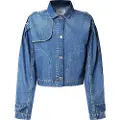 Pepe Jeans Pepe Jeanstil kvinder. PL402566 Silvia-jakke blå (M), Casual, Bomuld, Denim