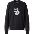 Karl Lagerfeld Karl Lagerfeldtil kvinder. A3W20066 Sweatshirt Ikon RS sort (S), Casual, Bomuld