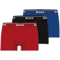 Hugo Boss BOSStil mænd. 50475274 Pakke 3 BoxershortsTrunk Blå, rød, sort (XXL), Afslappet, Bomuld