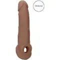 Realrock Penis Sleeve 9 - penisovertræk (21,5 cm) - mørk natur