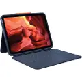 Logitech Rugged Combo 4 Touch - keyboard and folio case - with trackpad - classic blue Input Device - Tastatur & Folio sæt - Nordisk - Blå