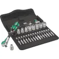 Wera 8100 Sa 7 Zyklop Metal-skraldesæt Med Gennemgående Firkant