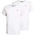 G-Star G-Startil mænd. D20054-B353-110 Sæt med 2 hvide Lash T-shirts (M), Casual, Korte ærmer, Økologisk bomuld, Bæredygtig