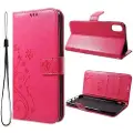 Mtp Products Butterfly Series iPhone XR Flip Cover med Pung - Hot Pink