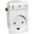 LK FUGA Timer stikkontakt 2-pol med jord 10A 1½ modul, hvid