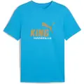 Puma Olympique de Marseille KING Logo Tee Men, Sport, Azure/Gold, 3XL