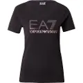 Emporio Armani Train Logo Series Rn Fancy Strass T-shirt Med Korte ærmer