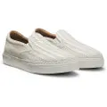 Hugo Boss BOSStil mænd. 50547286 Gary Slon Beige læder-tøfler (42), Fast, Ingen, Casual
