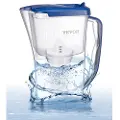 Vevor vandfilterkande, 9 kopper 5-trins vandfilterdispenser, hurtigt filtreringssystem med filterskiftindikator, ingen BPA, holder i 3 måneder eller 40 gallon, reducerer kalk, bly, klor, lugte