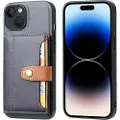 Mtp Products iPhone 15 Plus Retro Style Cover med Pung - Sort
