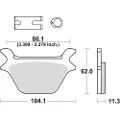 FERODO Allround Standard Harley Davidson Flstc 1340 Heritage Softail Classic 90 Organiske Bagbremseklodser