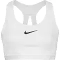 Nike Justerbar Nike Swoosh-sports-bh uden indlæg og med kraftig støtte til kvinder - hvid