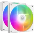 ID-Cooling AS-140-ARGB-W (2-pack) - Kabinet køler - 140mm - Hvid med RGB - 25 dBA