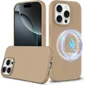Mtp Products iPhone 16 Pro Max Liquid Silikone Cover - MagSafe Kompatibel - Ørken guld