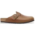 Birkenstock Birkenstocktil mænd. 1028310 Træsko i læder Boston brun (45), Fast, Ingen, Casual