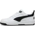 Puma Rebound V6 Lo Youth Sneakers, Shoes, White/Black/Black, 37.5