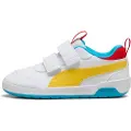 Puma Multiflex 2 Colour Sneakers Kids, Shoes, White/Pelé Yellow, 29