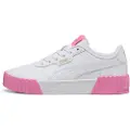 Puma Carina 3.0 Sneakers Youth, Shoes, White/Gold/Posie Pink, 35.5