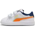 Puma Smash 3.0 Playdate Sneakers Toddlers, Shoes, White/Orange Glo, 22