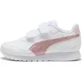 Puma ST Runner v4 Glitter Sneakers Kids, Shoes, White/Copper Rose/Rose Mauve, 30