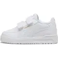 Puma Shuffle Downtown Low Sneakers Kids, Shoes, White/Gold, 34