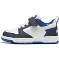 Puma Rebound V6 Lo Kids'Sneakers, Shoes, White/Feather Gray/Black, 33