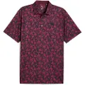 Puma CLOUDSPUN Carmela Floral Golf Polo Men, Clothing, Deep Navy/Ruby Shimmer, L