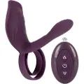 Couples Choice - genopladelig, fjernstyret penisring (lilla)