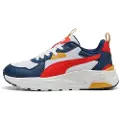 Puma Trinity Lite Sneakers Youth, Shoes, White/Fierce Red/Persian Blue, 35.5