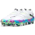 Puma FUTURE 8 ULTIMATE Brilliance FG Football Boots Women, Shoes, White/Fizzy Apple/Bright Aqua, 37.5
