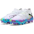 Puma FUTURE 8 PRO BRILLIANCE FG/AG Football Boots Women, Shoes, White/Fizzy Apple/Bright Aqua, 37