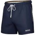 Hugo Boss BOSStil mænd. 50474708 Dogfish navy badedragt (M), Badetøj, Polyester, Blå