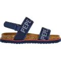 Pepe Jeans Pepe Jeanstil kvinder/piger. PBS90059 Berlin Tape Sandaler marineblå (35), Fast, Velcro, Casual, børnetøj